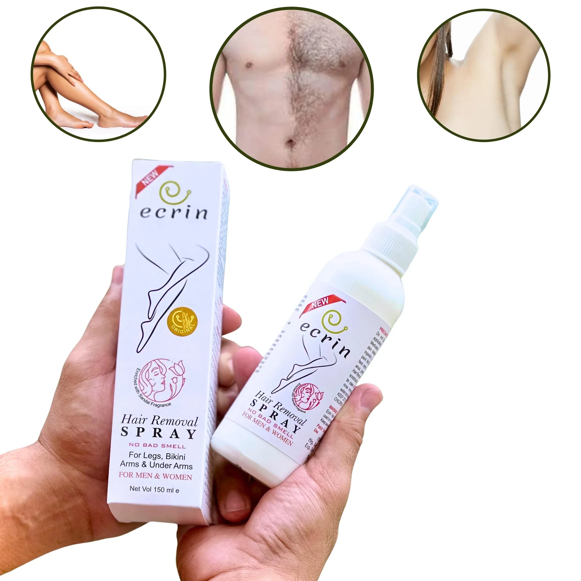 Ecrin Hair Removal Spray For Men and Women