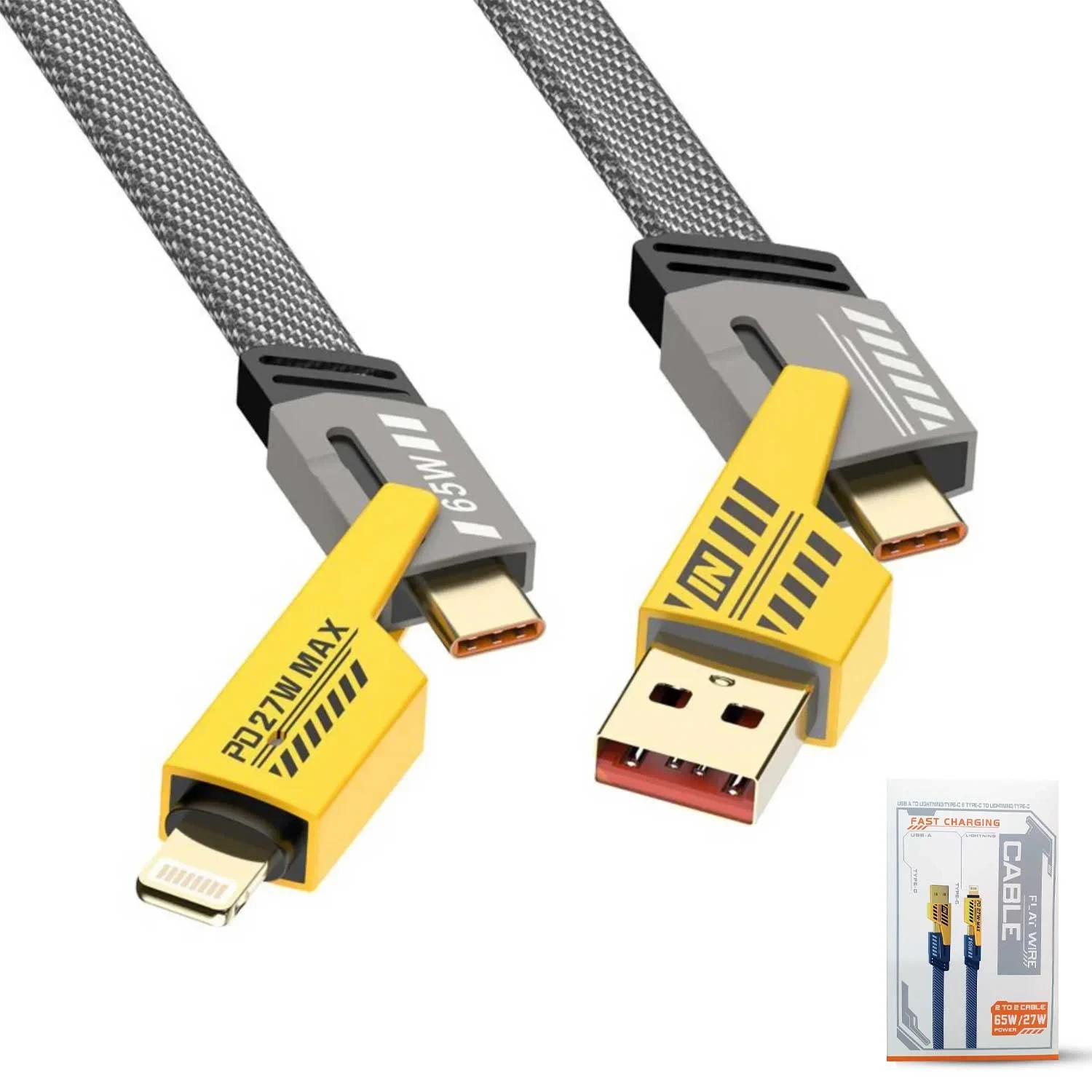 4-in-1 Multi USB 27W PD Charging Cable